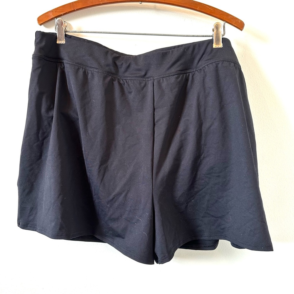Lands End black bathing suit shorts size 20W NWOT